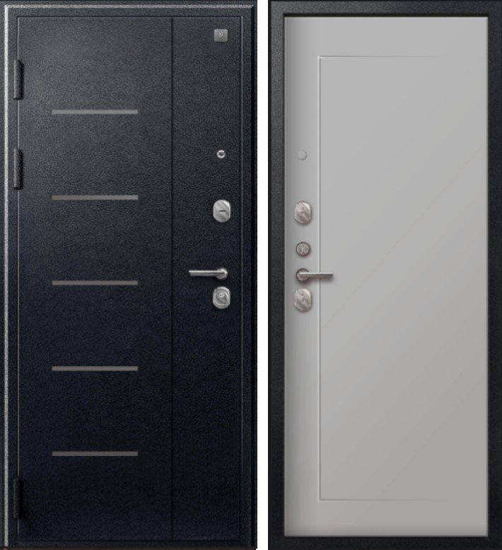 Дверь V-03 Черный муар - Кашемир сильвер DIS007341