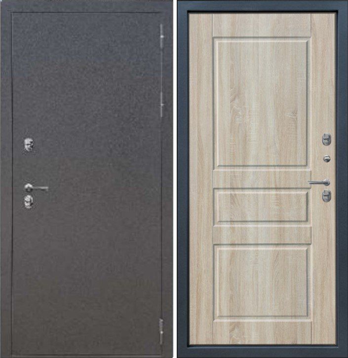 Фото Дверь СТРАЖ Т-20 ТЕРМО ДУБ СОНОМА СВЕТЛЫЙ DIS007266